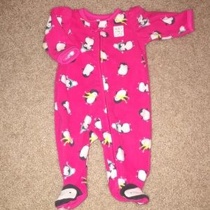 Newborn Girls Fuzzy Sleeper